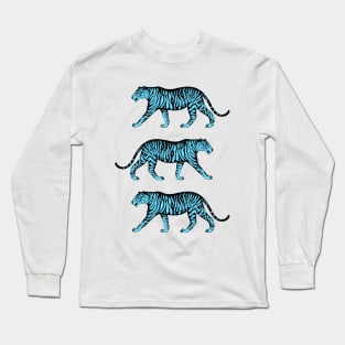 Three Tigers (Pink and Blue) Long Sleeve T-Shirt